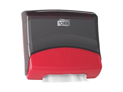 tork 654008 zasobnik na skladane uterky cervena cerna system w4