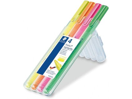 staedtler triplus fineliner 362 sada zvyraznovacu 4 barvy trojhranny uchop