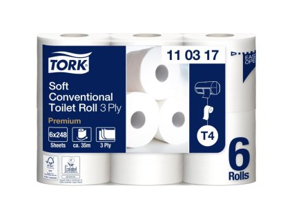 tork 110317 extra jemny 3 vrstvy toaletni papir premium 6 rolicek t4