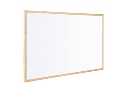 Bílá magnetická tabule, 40x60 cm, dřevěný rám