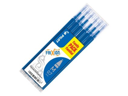 pilot frixion ball clicker napln do gelovych rolleru modra 6 ks silny hrot 07mm