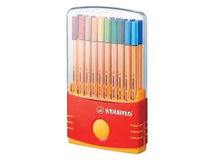 stabilo point 88 sada 20 barev v plastovem pouzdru inkoustovy liner stopa 04 mm