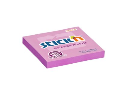 hopax samolepici blocky 360 ruzove 76x76 mm 100 listku