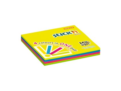hopax samolepici blocky magic rozmer 76x76 mm mix 4 neonovych barev 100 listku