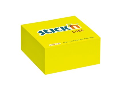 hopax samolepici kostka regular cube rozmer 76x76 mm neonove zluta 400 listku