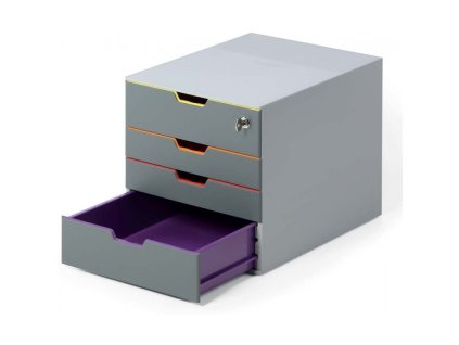 durable 7606 ulozny box na stul varicolor safe 4 zasuvky uzamykatelny