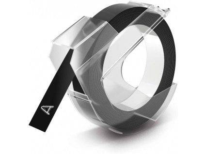 paska dymo 3d reliefni stitky 9 mm x 3 m cerna omega