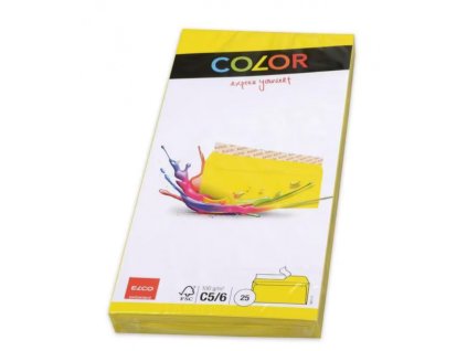 elco obalka c65 podlouhla zluta kolekce color samolepici s kryci paskou 25 ks