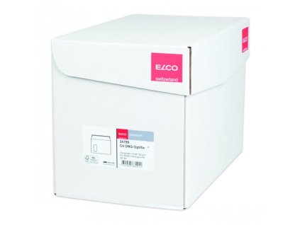 elco premium obalka c4 okenko vlevo samolepici s kryci paskou a vnitrni tisk 250 ks