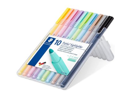 staedtler triplus fineliner 362 sada pastelovych zvyraznovacu 10 barev
