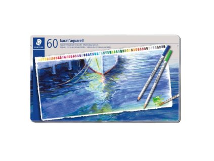staedtler karat aquarell 125 profesionalni sada pastelek akvarelovych 60 barev kovova krabicka