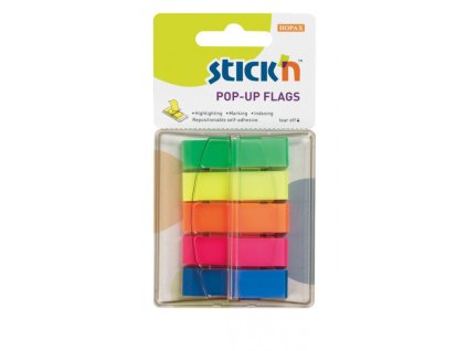 hopax samolepici zalozky popisovatelne 45x12 mm pop up flags 5x40 listku