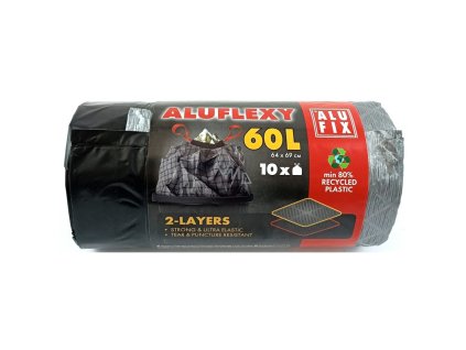 alufix aluflexy odpadkove pytle na roli zatahovaci 64x69 cm objem 60 litru 10ks