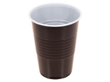 plastovy kelimek ps hnedy na horke napoje objem 180 ml baleni 100ks
