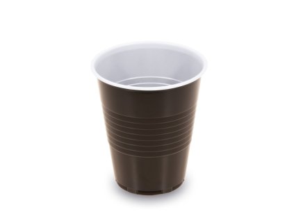 plastovy kelimek ps hnedy na horke napoje objem 150 ml baleni 100ks