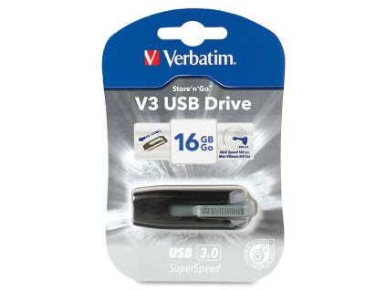 flashdisk verbatim store n go v3 drive 16gb usb 30 cerna