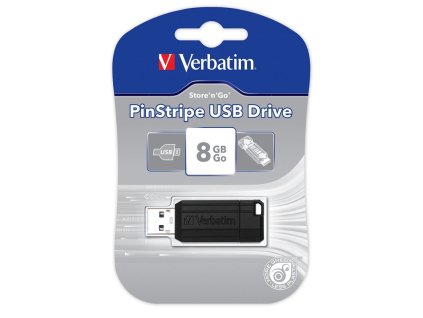 flashdisk verbatim pinstripe 8gb usb 20 cerna