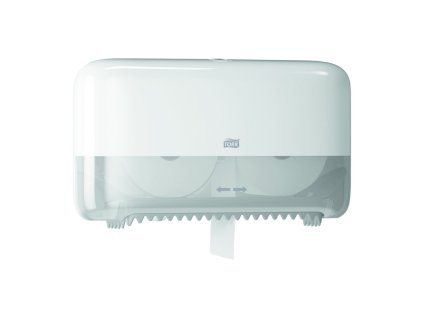 tork 558040 mid size twin zasobnik na bezdutinkovy toaletni papir t7 bily