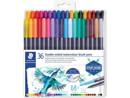 staedtler marsgraphic duo 36 sada stetcovych oboustranych fixu 36 barev