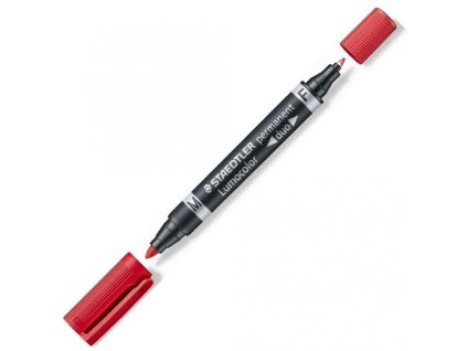 staedtler lumocolor permanent duo 348 oboustranny popisovac cerveny