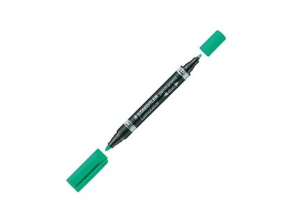 staedtler lumocolor permanent duo 348 oboustranny popisovac zeleny