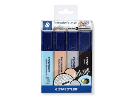 staedtler zvyraznovac textsurfer pastel 364 sada 4 ks klinovy hrot 1 5 mm