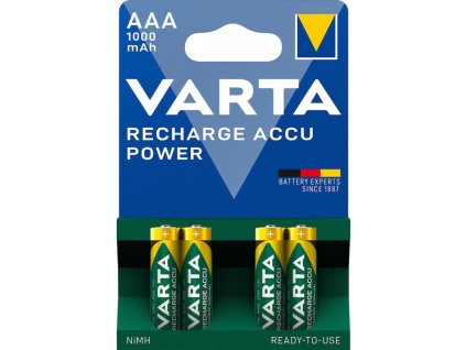 varta accu tech ready2use baterie nabijeci aaa nimh 4x1000 mah prednabite