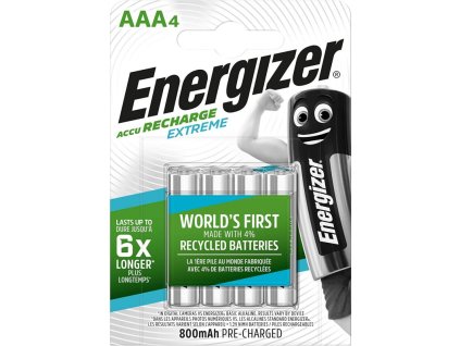 energizer accu recharge extreme baterie nabijeci aaa nimh 4x800 mah prednabite