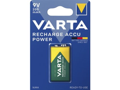 varta rechargeable accu tech ready2use baterie nabijeci 6lr61 9v nimh 1x200 mah prednabite