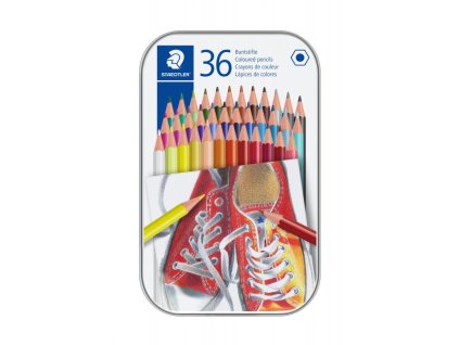 staedtler 175 sestihranne pastelky v kovove kazete 36 barev