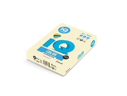iq color barevny papir a4 80g pastelova vanilkova be66 500 ks