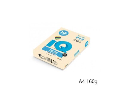 iq color barevny papir a4 160g pastelova chamois cr20 250 ks