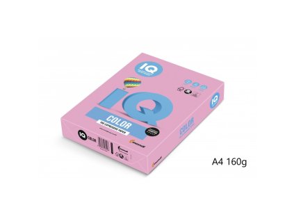 iq color barevny papir a4 160g pastelova ruzova pi25 250 ks
