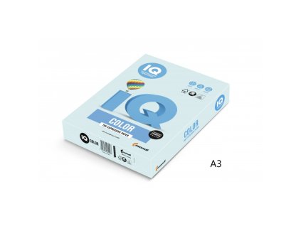 iq color barevny papir a3 80g pastelova svetle modra bl29 500 ks