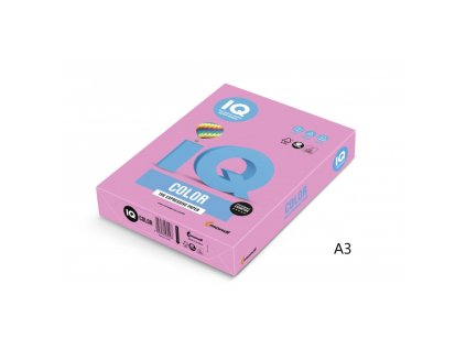 iq color barevny papir a3 80g neonove ruzova neopi 500 ks