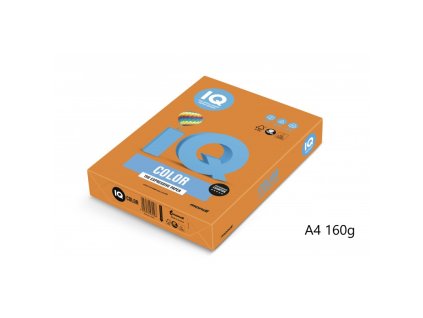 iq color barevny papir a4 160g intenzivni oranzova or43 250 ks