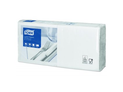 tork 477149 tork bily ubrousek obed 2 vrstvy 33x33 cm
