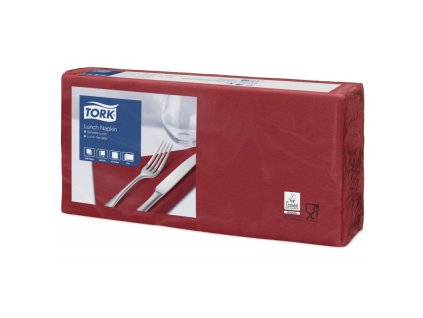 tork 477213 tork bordeaux ubrousek vinovy obed 2 vrstvy 33x33 cm