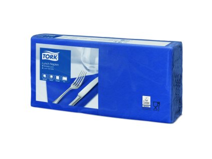 tork 477215 tork ubrousek tmave modry obed 2 vrstvy 33x33 cm