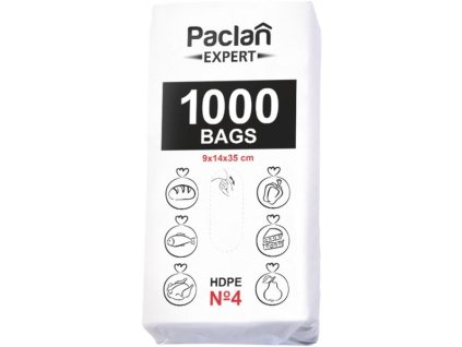 Paclan No.4, Mikrotenové sáčky 23x35 cm, 1000 ks vytahovací