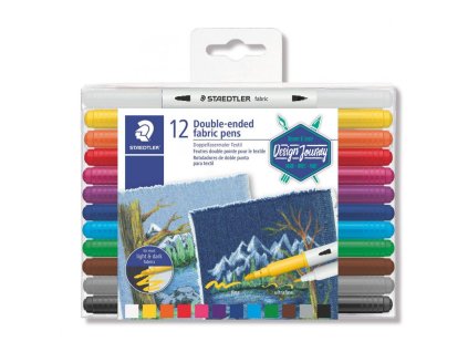 staedtler 3190 znackovac na textil design journey sada 12 ks oboustranny