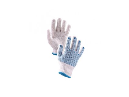 pracovni rukavice falo textilni upletove s pvc terciky velikost 10 xl