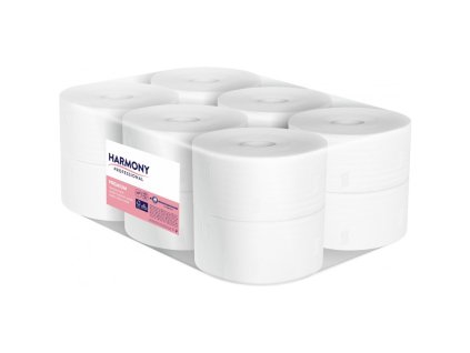 harmony professional toaletni papir jumbo 190 mm 2 vrstvy bily 12 roli