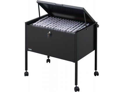 Durable 3098, Pojízdná kovová kartotéka Eco 80 A4 TOP, pro závěsné desky (Barva Šedá)