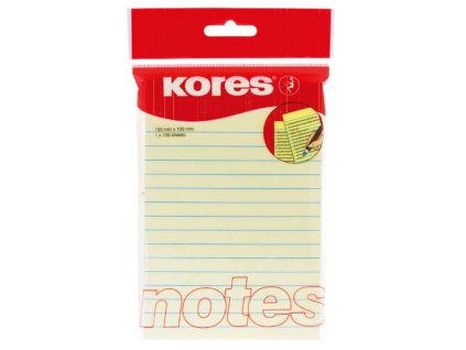 kores samolepici blocek linkovany rozmer 150x100 mm 100 listku