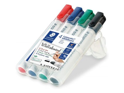 staedtler lumocolor 351 popisovac na bile a sklenene tabule kulaty hrot sada 4ks