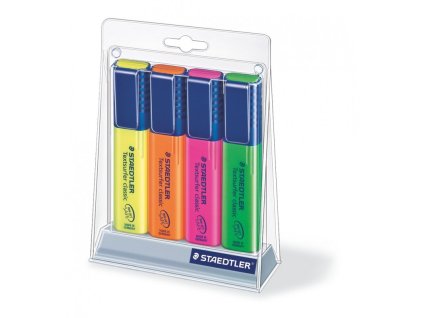 staedtler textsurfer classic 364 sada 4 ks zvyraznovacu se stojankem klinovy hrot 1 5 mm