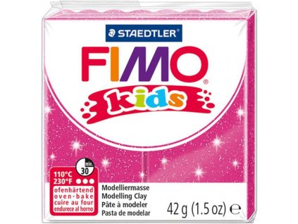 fimo kids 8030 ruzova se trpytkami modelovaci hmota pro deti 42g