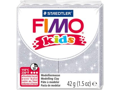 fimo kids 8030 stribrna se trpytkami modelovaci hmota pro deti 42g