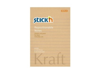 hopax 21641 samolepici blocek linkovany hnedy rozmer 101x150 mm 100 listku
